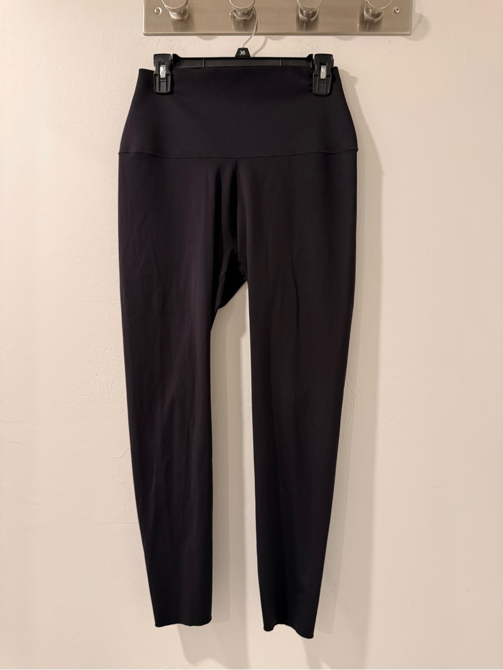 OYSHO Women’s Large Black High Waist Leggings Wide Waistband Stretch Athletic